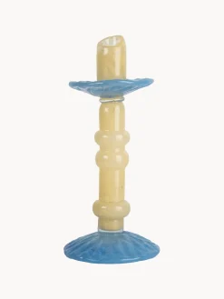 Portavelas de vidrio soplado Lara