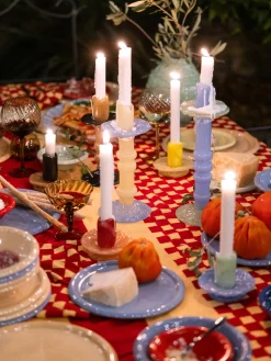 Portavelas de vidrio soplado Lara