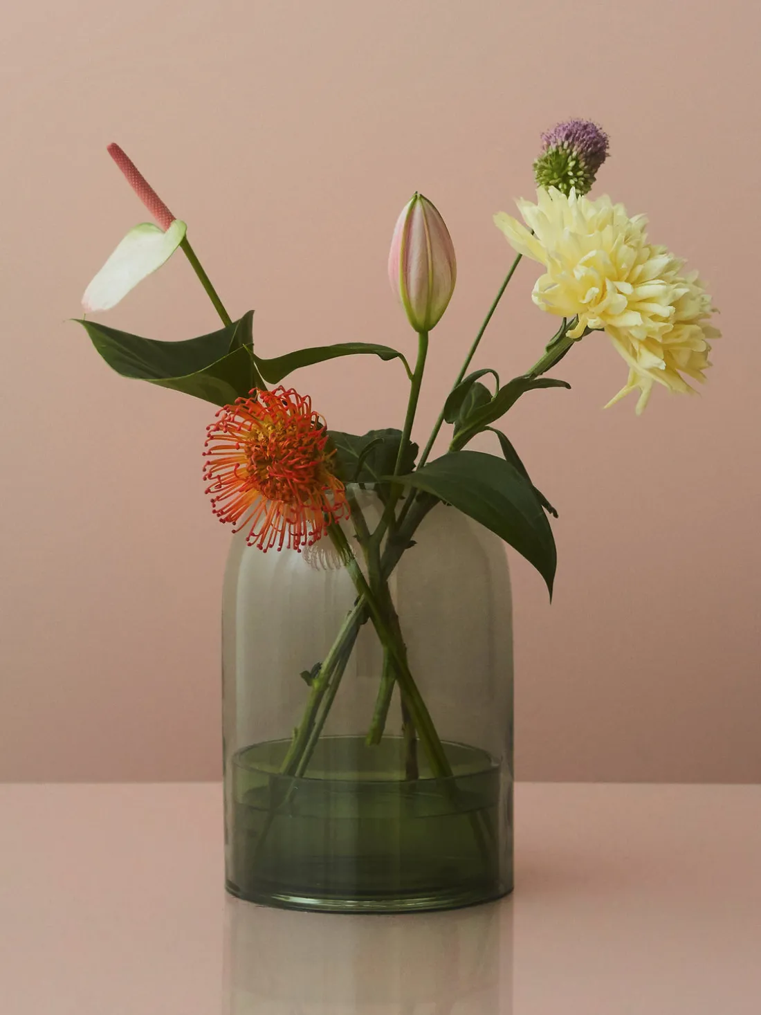 Portavelas de vidrio Tota