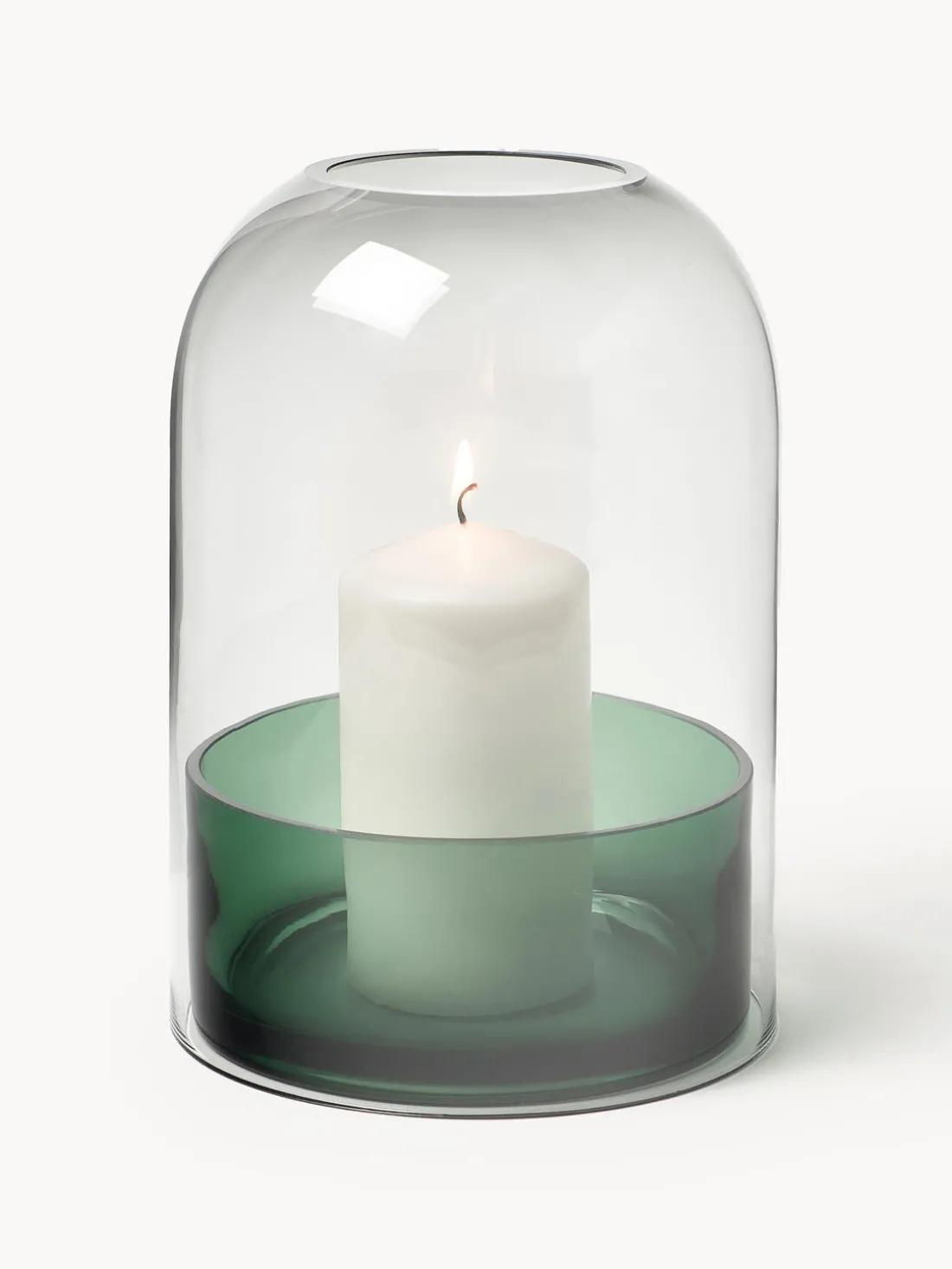 Portavelas de vidrio Tota