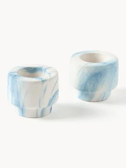 Portavelas en look mármol Kiko, 2 uds.