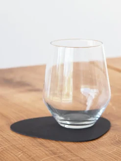 Posavasos asimétricos de cuero Curve, 4 uds.