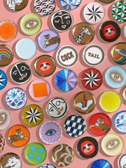 Posavasos de porcelana con acabado dorado Versailles, 4 uds.