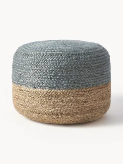 Puf artesanal de yute Bono