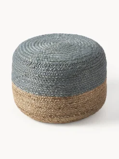 Puf artesanal de yute Bono