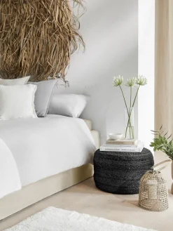 Puf artesanal de yute Bono