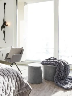 Puf de terciopelo Daisy