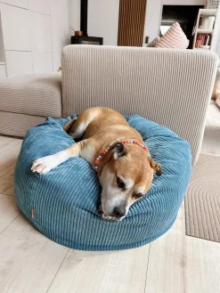 Puf infantil artesanal de pana Flora