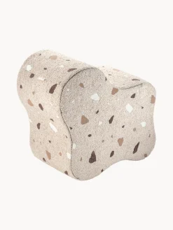 Puf infantil artesanal en tejido bouclé Cloud