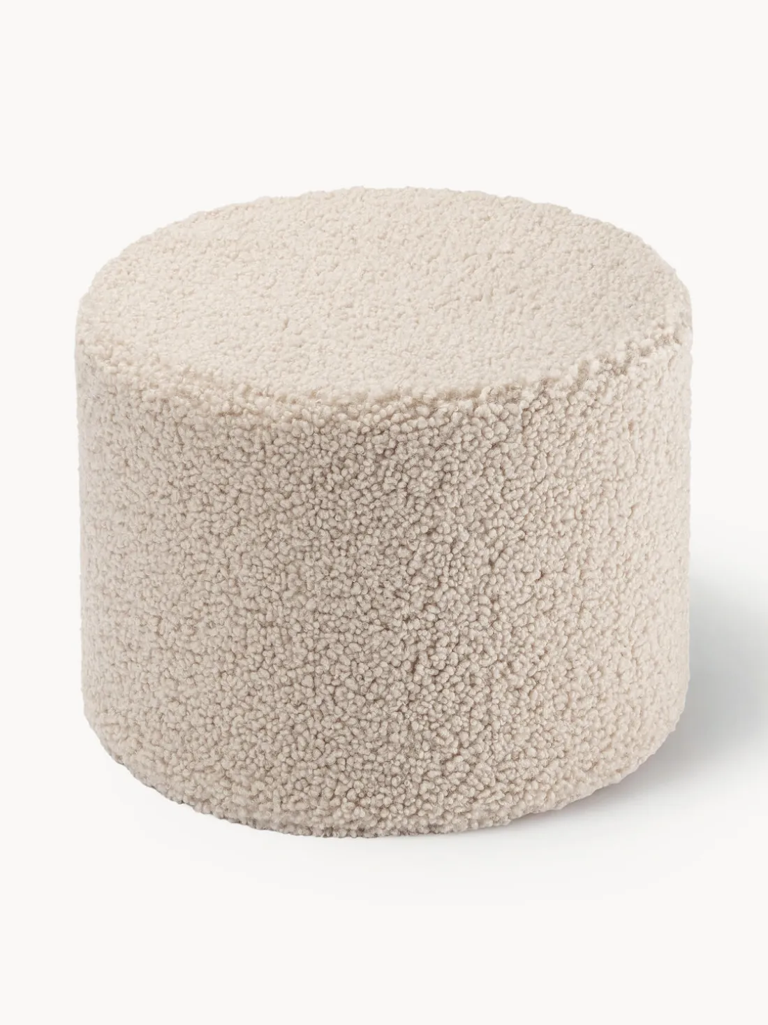 Puf infantil de borreguillo Sugar, Ø 40 cm