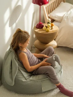 Puf infantil de terciopelo Bunny