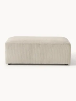 Puf reposapiés de pana grande Melva, An 116 x F 72 cm