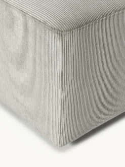 Puf reposapiés de pana grande Melva, 116 x 42 cm