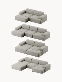 Puf reposapiés de pana grande Melva, 116 x 42 cm