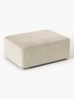 Puf reposapiés de pana Melva, An 99 x F 72 cm