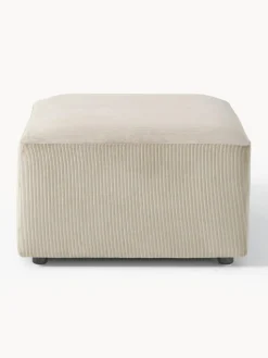 Puf reposapiés de pana Melva, An 99 x F 72 cm