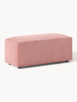 Puf reposapiés de pana Melva, An 99 x F 42 cm