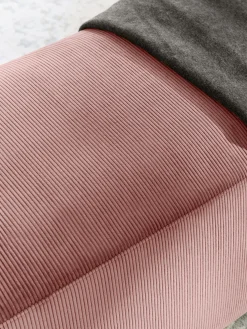 Puf reposapiés de pana Melva, An 99 x F 42 cm