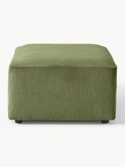 Puf reposapiés de pana Melva, An 99 x F 72 cm