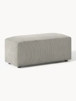 Puf reposapiés de pana Melva, 99 x 42 cm