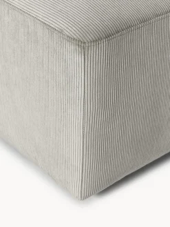 Puf reposapiés de pana Melva, 99 x 42 cm