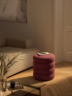 Puf reposapiés en tejido bouclé Alto