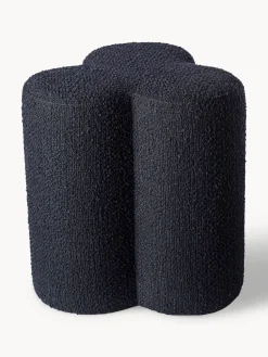 Puf reposapiés en tejido bouclé Clover