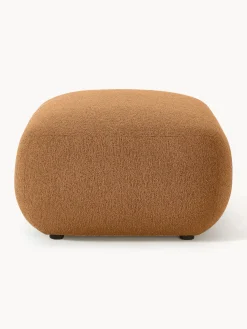 Puf reposapiés en tejido bouclé Sofia