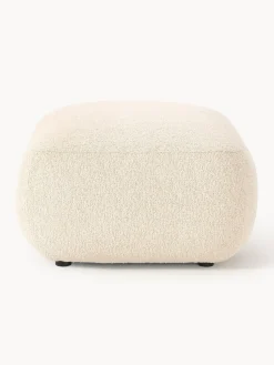 Puf reposapiés en tejido bouclé Sofia