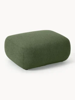 Puf reposapiés en tejido bouclé Sofia