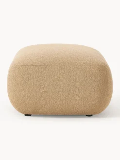 Puf reposapiés en tejido bouclé Sofia