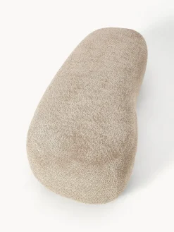 Puf reposapiés grande de borreguillo bouclé Alba