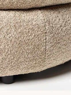 Puf reposapiés grande de borreguillo bouclé Alba