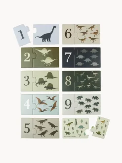 Puzzle de madera para contar Dinosaurs