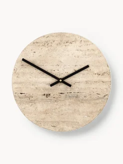 Reloj artesanal de travertino Loko