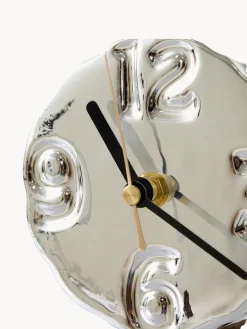 Reloj de cerámica artesanal con cromo Retro