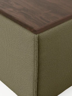 Reposapiés puf con espacio de almacenamiento Lennon