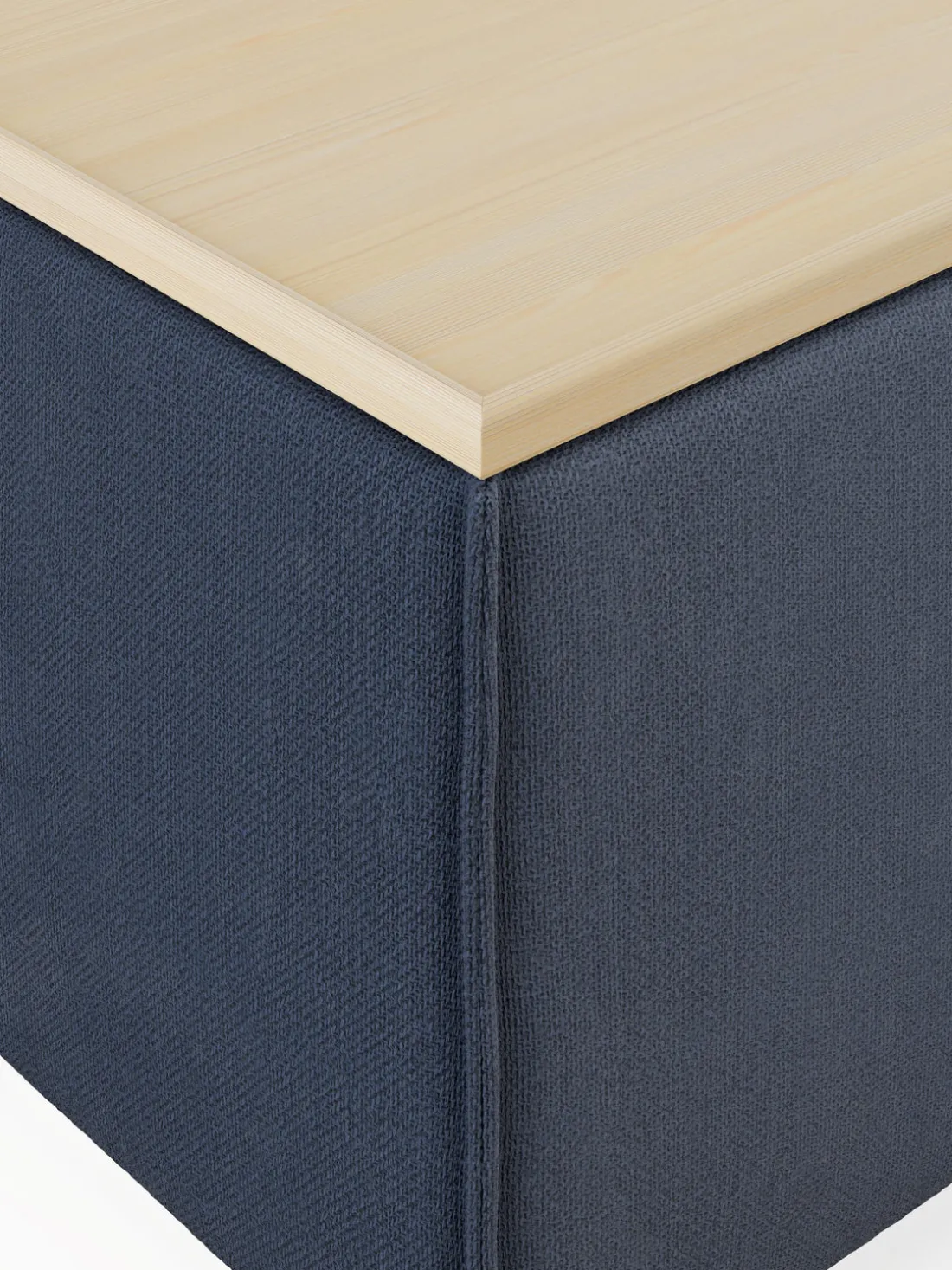 Reposapiés puf con espacio de almacenamiento Lennon