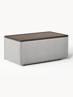 Reposapiés puf con espacio de almacenamiento Lennon