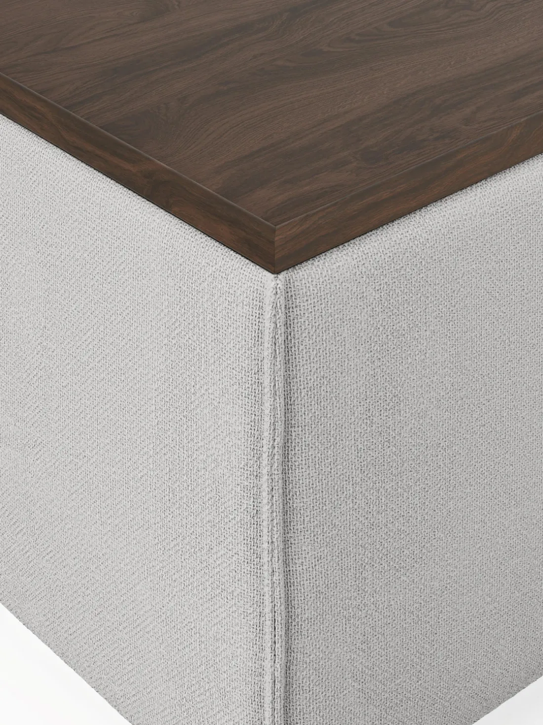 Reposapiés puf con espacio de almacenamiento Lennon