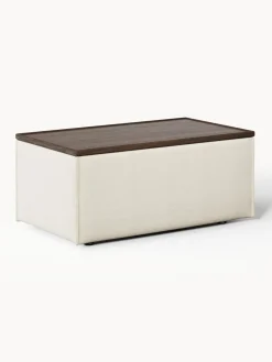 Reposapiés puf con espacio de almacenamiento Lennon