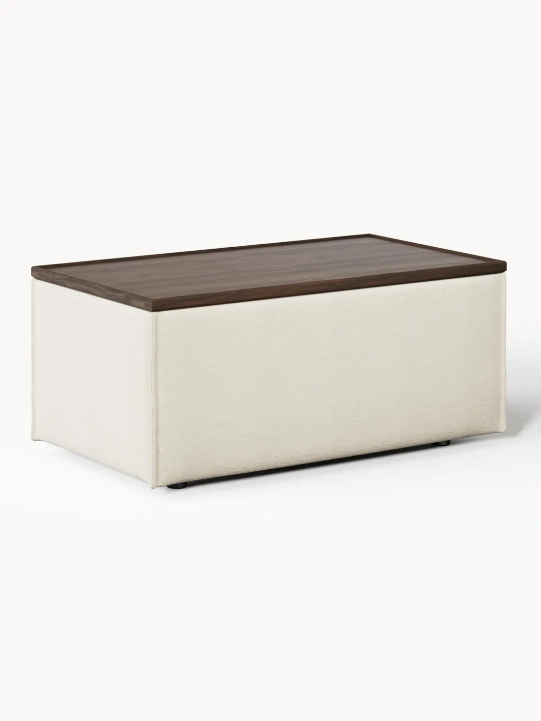 Reposapiés puf con espacio de almacenamiento Lennon