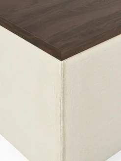 Reposapiés puf con espacio de almacenamiento Lennon