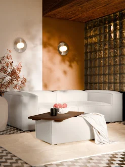 Reposapiés puf con espacio de almacenamiento Lennon