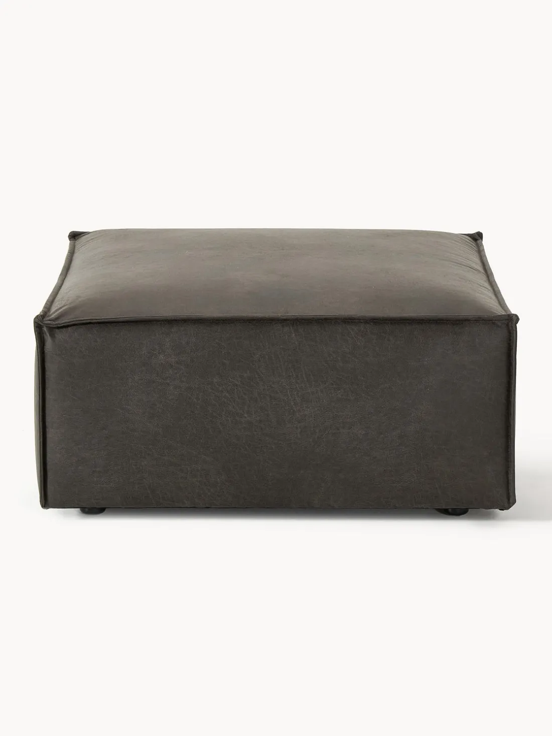 Reposapiés puf de cuero reciclado Lennon