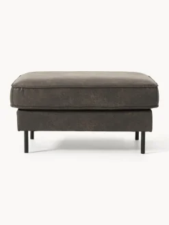 Reposapiés puf de cuero reciclado Hunter