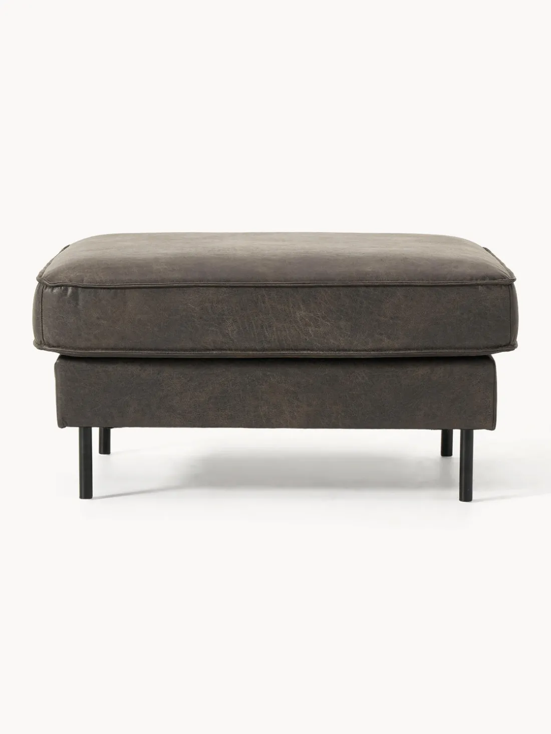 Reposapiés puf de cuero reciclado Hunter