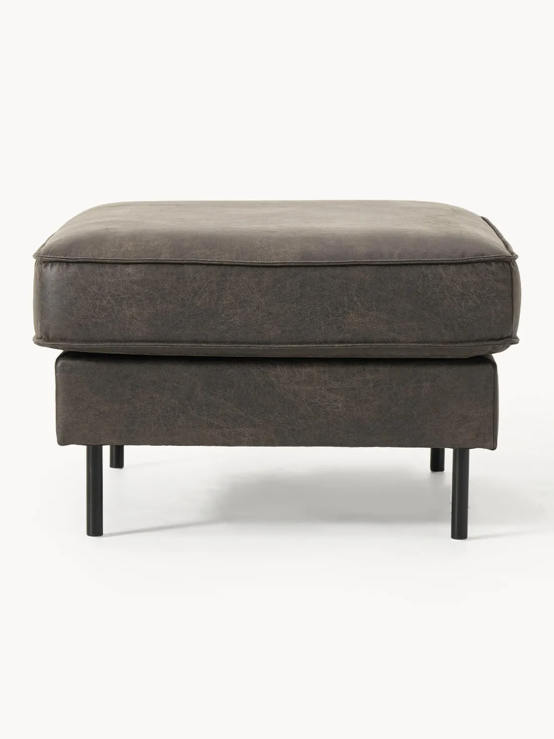 Reposapiés puf de cuero reciclado Hunter