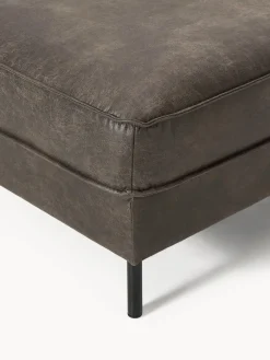 Reposapiés puf de cuero reciclado Hunter