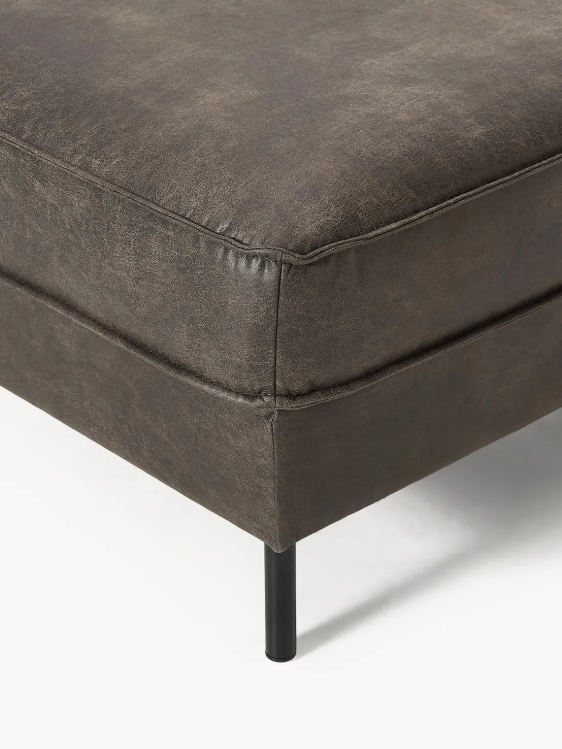 Reposapiés puf de cuero reciclado Hunter